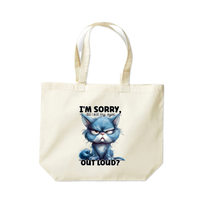 Cotton Tote Bags 18ltr- Sarcastic Quotes with Cats