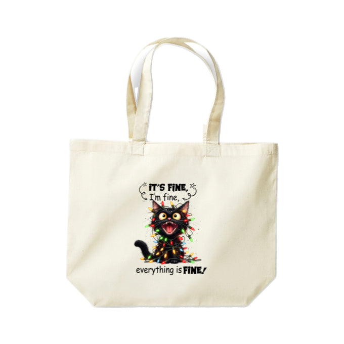 Cotton Tote Bags 18ltr- Sarcastic Quotes with Cats
