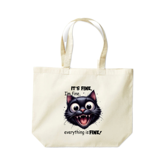 Cotton Tote Bags 18ltr- Sarcastic Quotes with Cats