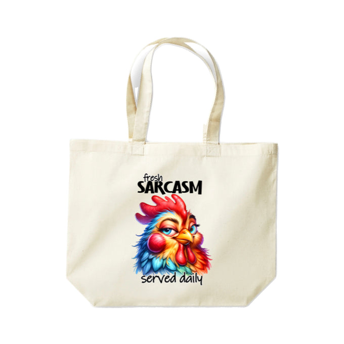 Cotton Tote Bags 18ltr- Sarcastic Quotes with Chickens