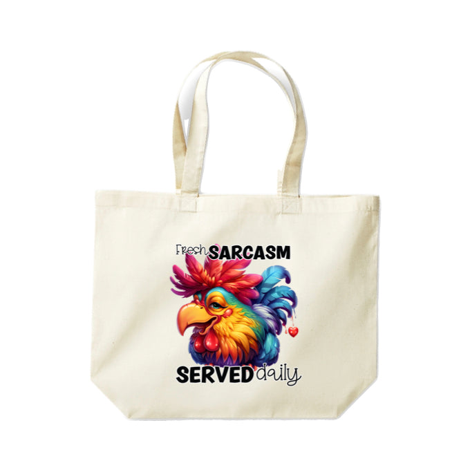 Cotton Tote Bags 18ltr- Sarcastic Quotes with Chickens