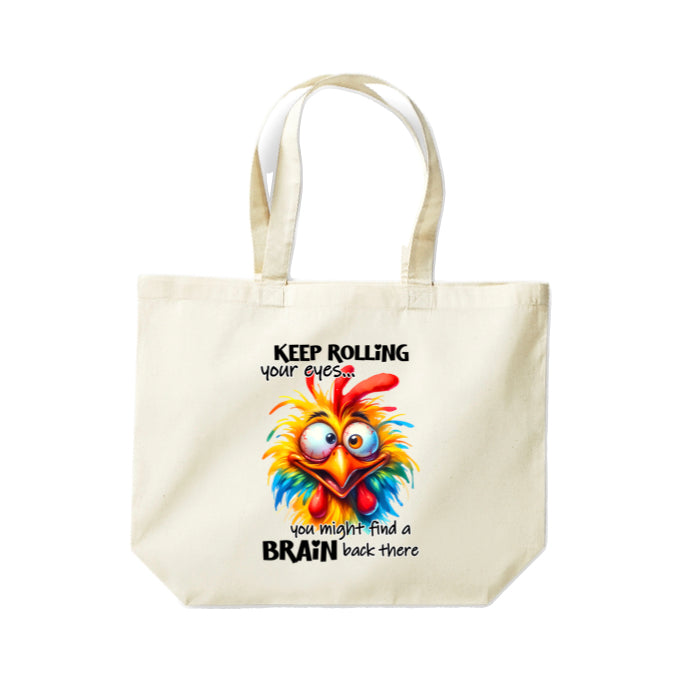 Cotton Tote Bags 18ltr- Sarcastic Quotes with Chickens
