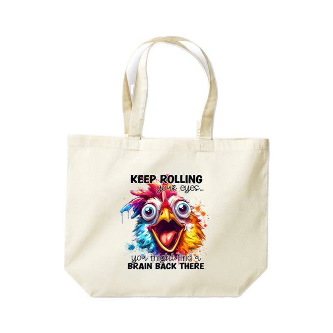 Cotton Tote Bags 18ltr- Sarcastic Quotes with Chickens