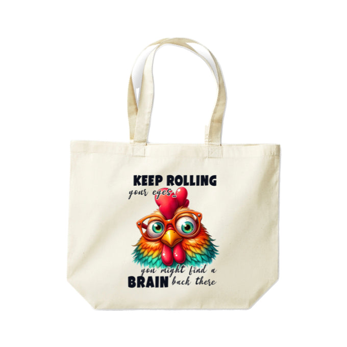 Cotton Tote Bags 18ltr- Sarcastic Quotes with Chickens