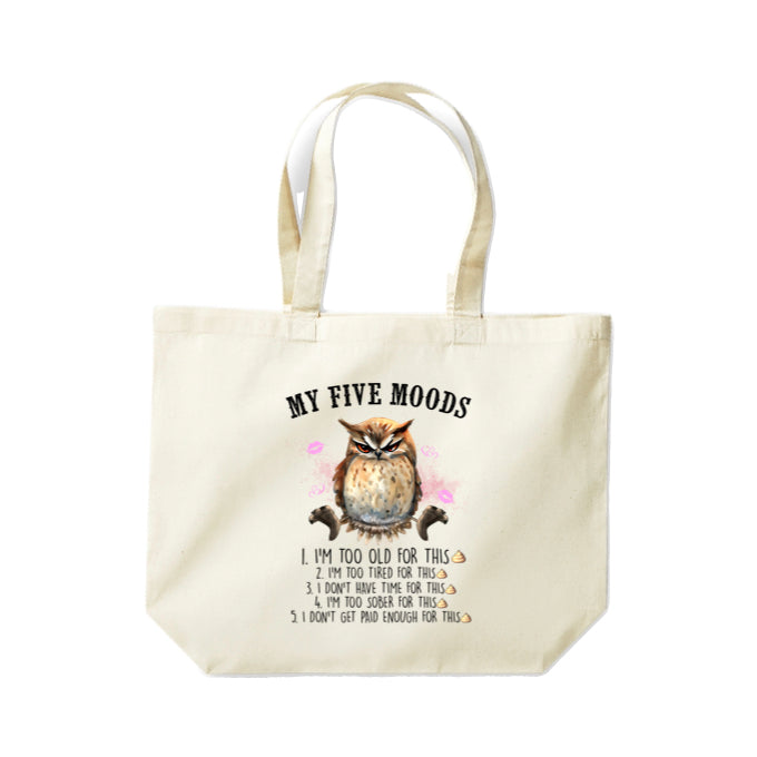 Cotton Tote Bags 18ltr- Sarcastic Quotes with Owls