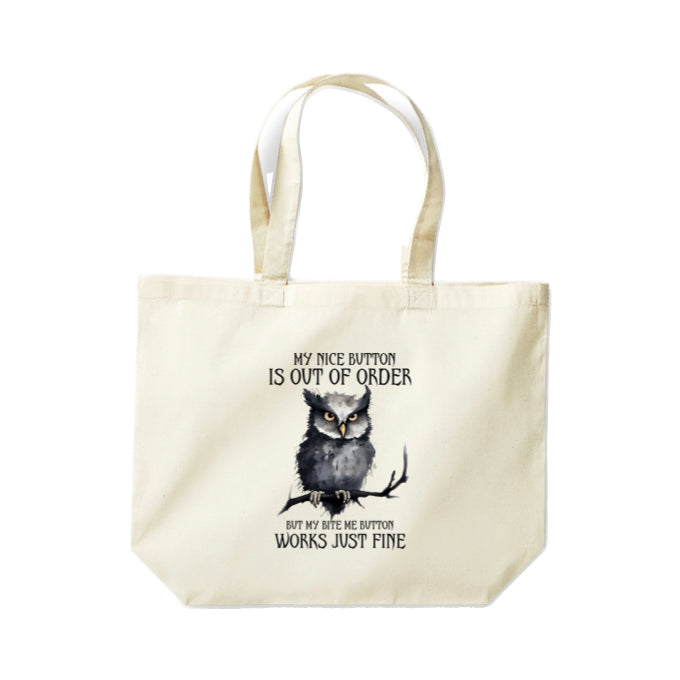 Cotton Tote Bags 18ltr- Sarcastic Quotes with Owls
