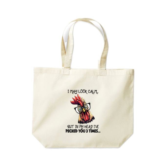 Cotton Tote Bags 18ltr- Sarcastic Quotes with Chickens
