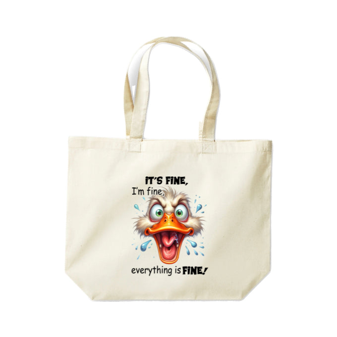 Cotton Tote Bags 18ltr- Sarcastic Quotes with Ducks