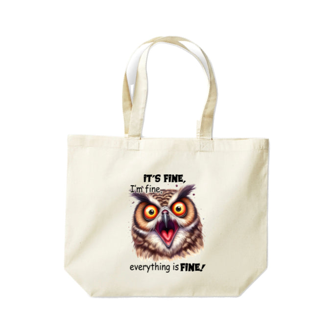 Cotton Tote Bags 18ltr- Sarcastic Quotes with Owls