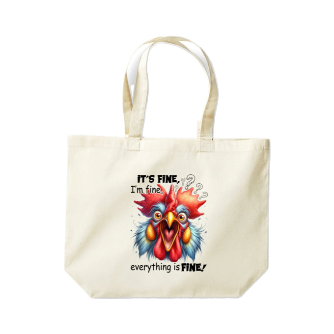 Cotton Tote Bags 18ltr- Sarcastic Quotes with Chickens