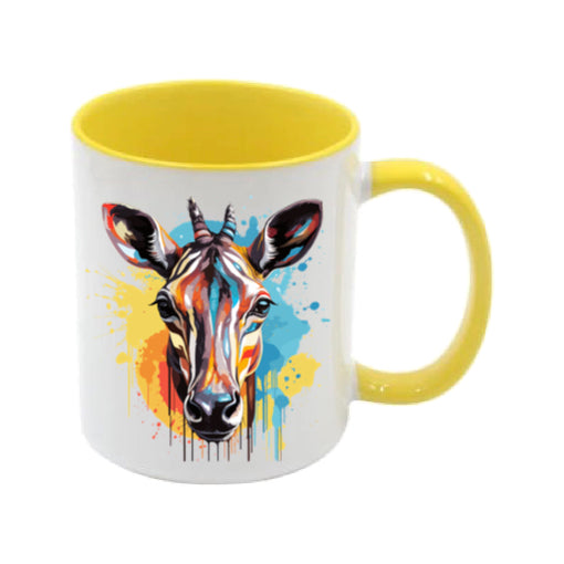 Mug - 11oz - Gazelle in vibrant watercolours 2
