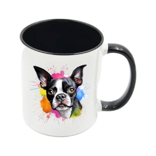 Mug - 11oz - Boston Terrier in vibrant watercolours 3
