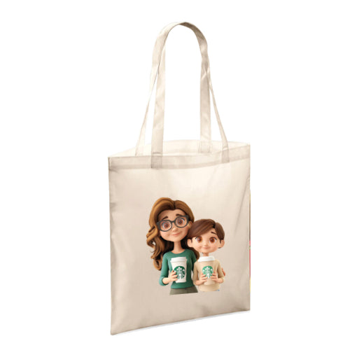 Polyester Tote Bags 10ltr - Woman & Child with Food & Drink