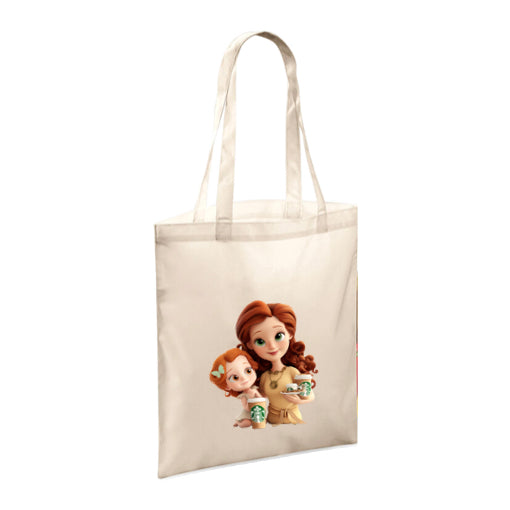 Polyester Tote Bags 10ltr - Woman & Child with Food & Drink