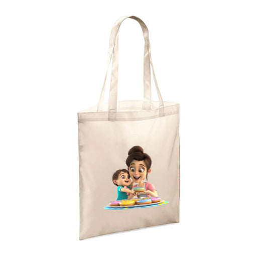 Polyester Tote Bags 10ltr - Woman & Child with Food & Drink