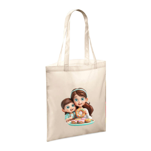 Polyester Tote Bags 10ltr - Woman & Child with Food & Drink