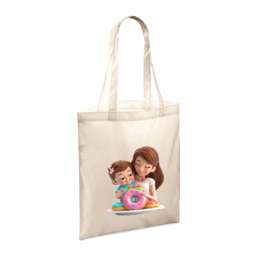 Polyester Tote Bags 10ltr - Woman & Child with Food & Drink