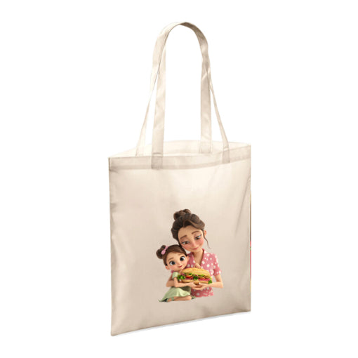 Polyester Tote Bags 10ltr - Woman & Child with Food & Drink