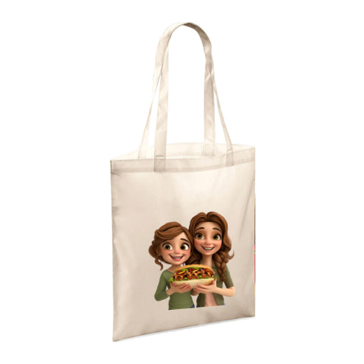 Polyester Tote Bags 10ltr - Woman & Child with Food & Drink