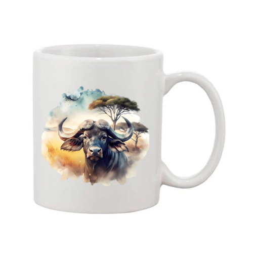 Mug - 11oz - African Safari Wild Animal - Buffalo 1