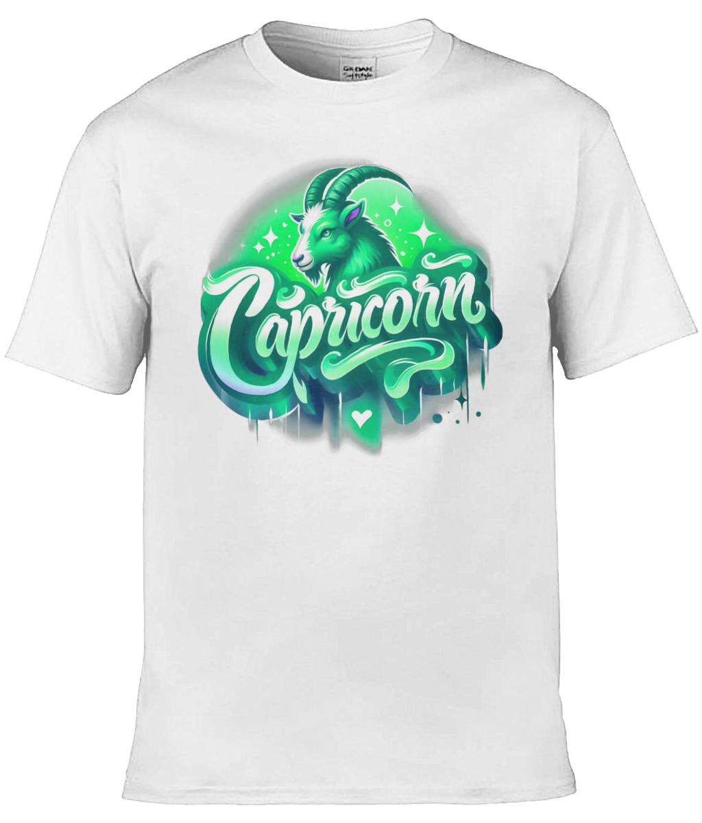 Mens T-Shirt (Gildan Softstyle 64000) - with Zodiac Sign - Capricorn 2