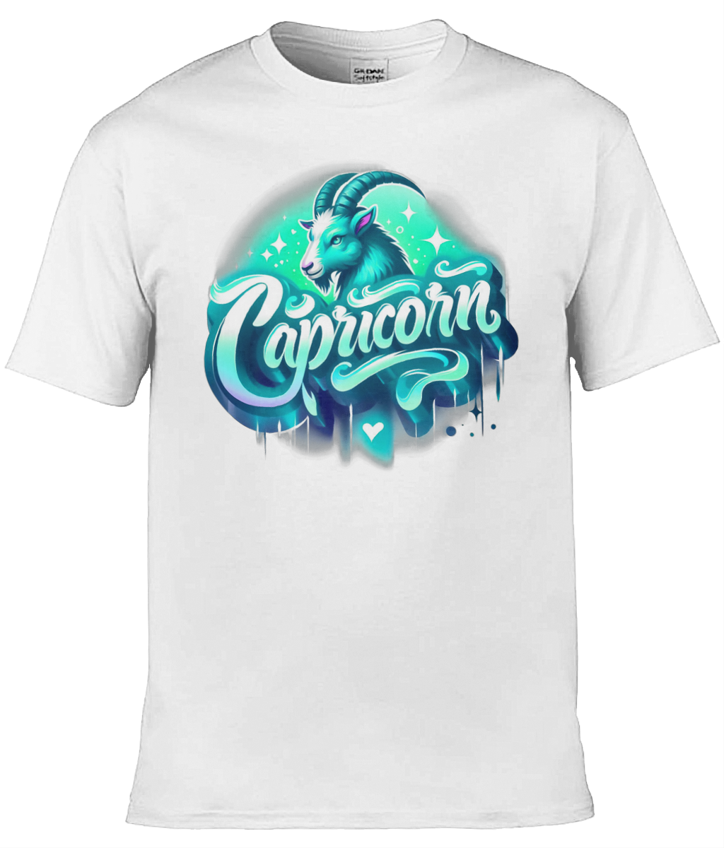 Mens T-Shirt (Gildan Softstyle 64000) - with Zodiac Sign - Capricorn 2