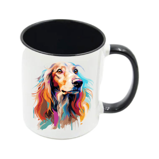 Mug - 11oz - Saluki in vibrant watercolours