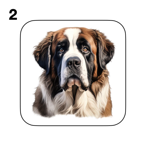 Coasters - 20x different images of St Bernard dog breed