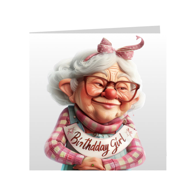 Square Greeting Cards - OAP Birthday