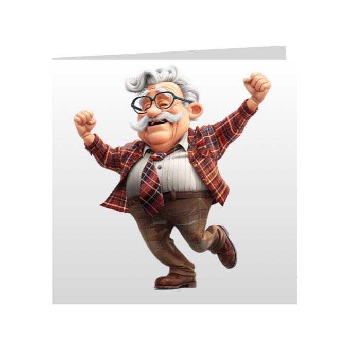 Square Greeting Cards - OAP Birthday