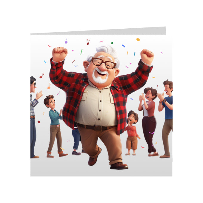 Square Greeting Cards - OAP Birthday