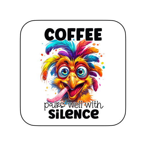 Coasters of Sarcastic Quotes with Chickens
