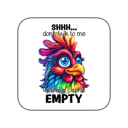 Coasters of Sarcastic Quotes with Chickens