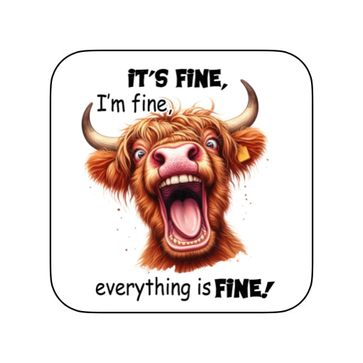 Coasters of Sarcastic Quotes with Cows
