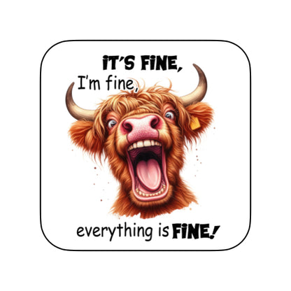 Coasters of Sarcastic Quotes with Cows