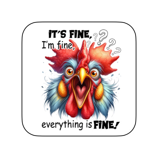 Coasters of Sarcastic Quotes with Chickens