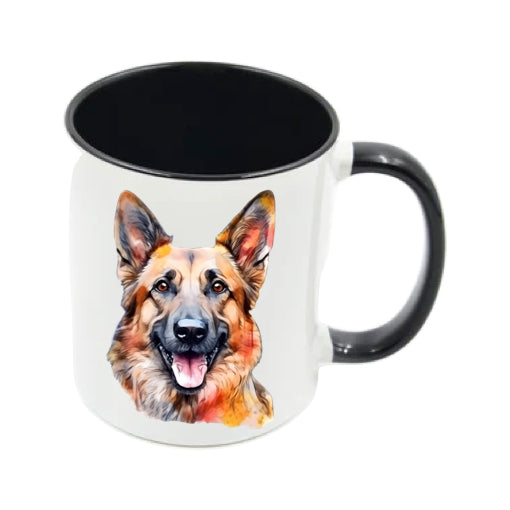 Mug - 11oz - German Shepherd in vibrant watercolours 4