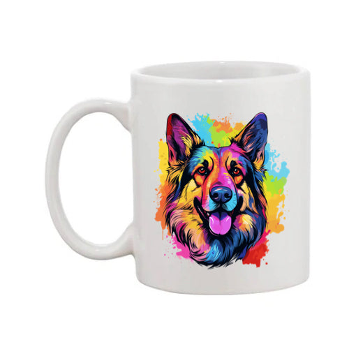 Mug - 11oz - German Shepherd in vibrant watercolours 1